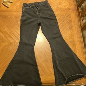 Black bell bottom jeans